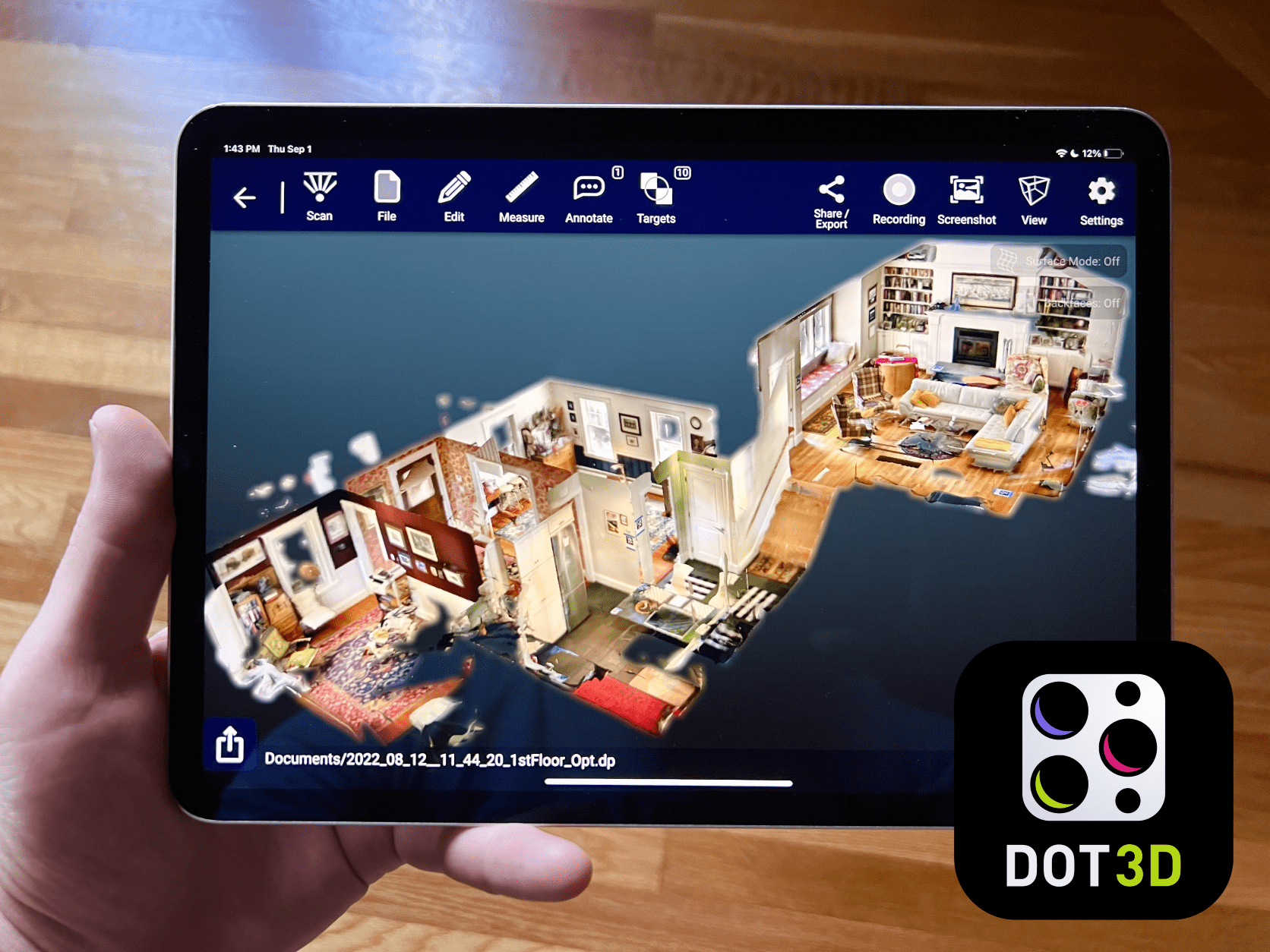 Dot3D for iOS LiDAR