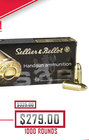 Sellier & Bellot - 9mm - 124 Grain - FMJ - 1,000 Rounds