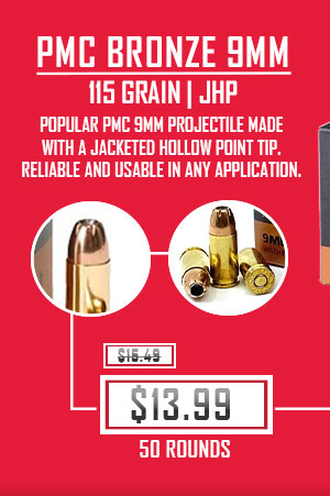 PMC - Bronze - 9mm - 115 Grain - JHP - 50 Rounds