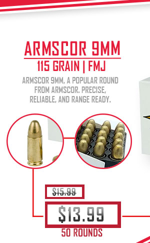 Armscor - 9mm - 115 Grain - FMJ - 50 Rounds