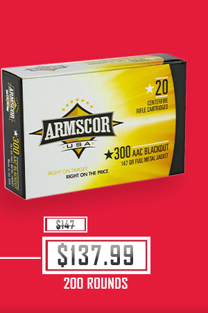 Armscor - 300 Blackout - 147 Grain - FMJ - 200 Rounds