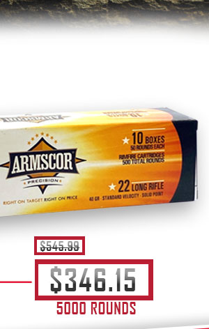 Armscor - 22 Long Rifle - 40 Grain - SVSP - 5000 Rounds