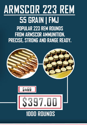 Armscor - 223 Rem - 55 Grain - FMJ - 1,000 Rounds