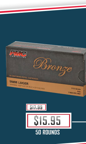 PMC - Bronze - 9mm - 115 Grain - FMJ - 50 Rounds