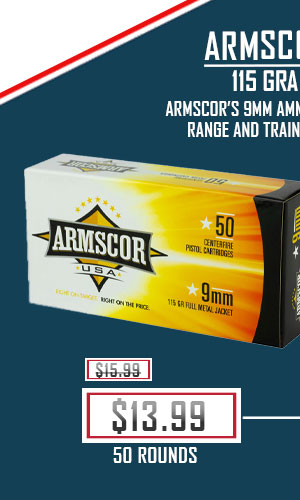 Armscor - 9mm - 115 Grain - FMJ - 50 Rounds