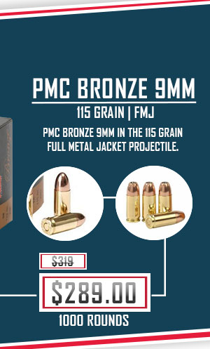 PMC - Bronze - 9mm - 115 Grain - FMJ - 1000 Rounds