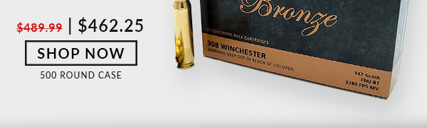 PMC - Bronze - 308 Win - 147 Grain - FMJBT - 500 Rounds