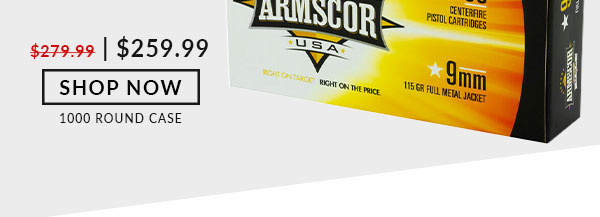 Armscor - 9mm - 115 Grain - FMJ - 1000 Rounds