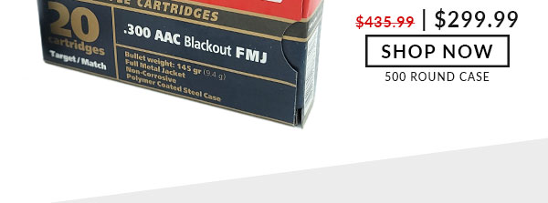 Barnaul - 300 Blackout - 145 Grain - FMJ - Steel Polycoated Case - 500 Rounds