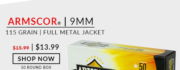 Armscor - 9mm - 115 Grain - FMJ - 50 Rounds