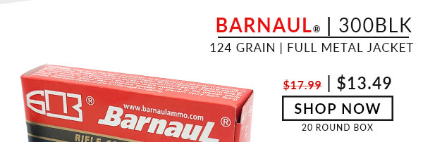 Barnaul - 300 Blackout - 145 Grain - FMJ - Steel Polycoated Case - 20 Rounds