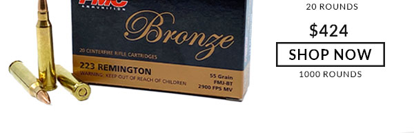 PMC - Bronze - 223 Rem - 55 Grain - FMJ - 1000 Rounds
