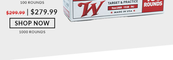 Winchester - 9mm - 115 Grain - FMJ - 1000 Rounds