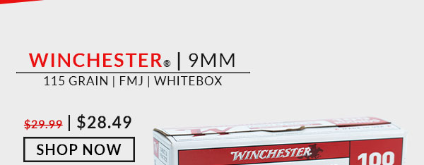 Winchester - 9mm - 115 Grain - FMJ - 100 Rounds
