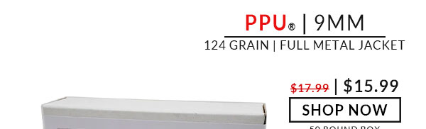 Prvi Partizan (PPU) - 9mm - 124 Grain - FMJ - 50 Rounds