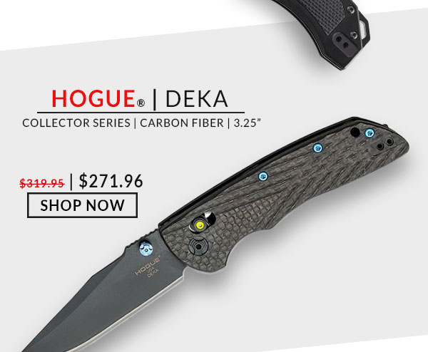 Hogue Collector Series - Deka - Black - Carbon Fiber - CPM 20CV - 3.25