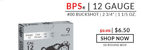 BPS Ammunition - 12 Gauge - #00 Buck Shot - 2-3/4