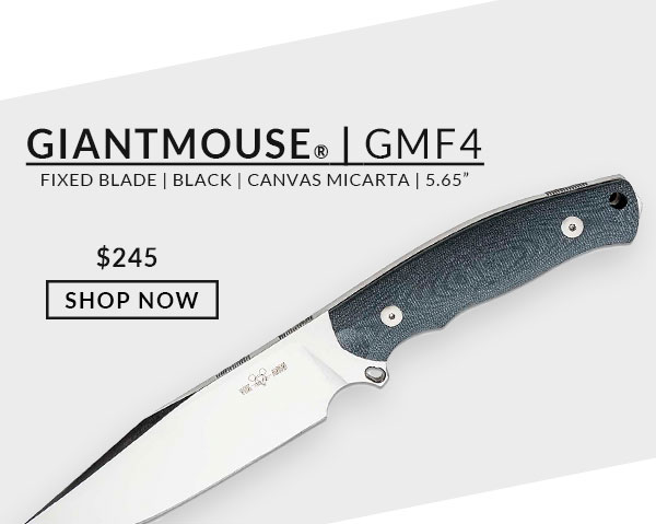 GiantMouse - GMF4 - Black - Canvas Micarta - Satin - N690 - 5.65