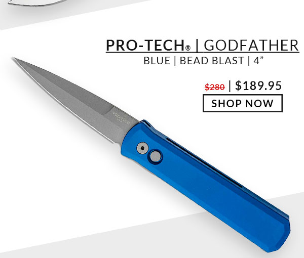 Pro-Tech - Godfather - Blue - Bead Blast - 154CM - 4