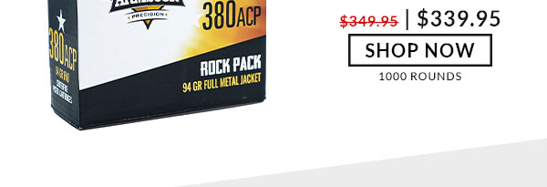 Armscor - 380 Auto - 94 Grain - FMJ - Rock Pack 1000 Rounds