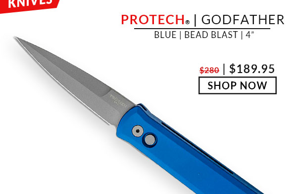 Pro-Tech - Godfather - Blue - Bead Blast - 154CM - 4