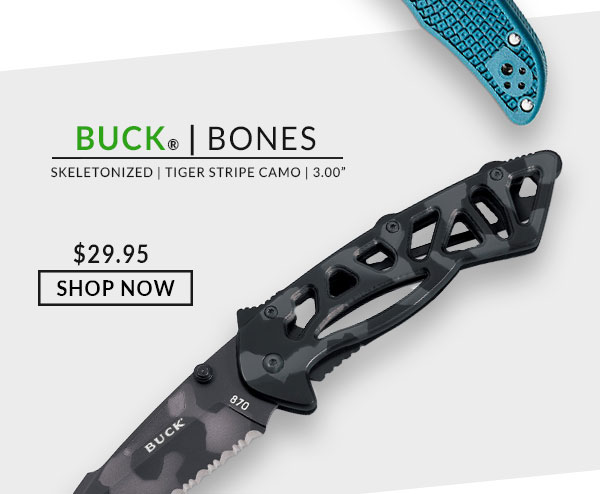 Buck - Bones - Tiger Stripe Camo Skeletonized - 420HC - 3.00