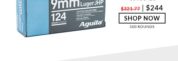 Aguila - 9mm - 124 Grain - JHP - 500 Rounds