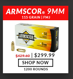Armscor - 9mm - 115 Grain - FMJ - 1,200 Rounds