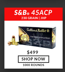 Sellier & Bellot - 45 ACP - 230 Grain - JHP - 1,000 Rounds