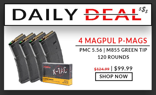 4 Magpul PMAGS - PMC - 5.56x45mm - M855 - Green Tip - 120 Rounds