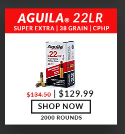 Aguila - Super Extra - 22 Long Rifle - 38 Grain - CPHP - 2000 Rounds