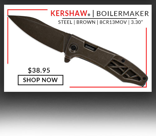 Kershaw - Boilermaker - Steel - Brown - 8Cr13MoV - 3.30