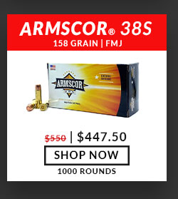 Armscor - 38 Special - 158 Grain - FMJ - 1000 Rounds  $447.50 SHOP NOW 1000 ROUNDS 