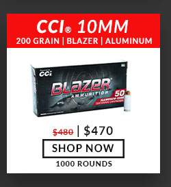 CCI - Blazer - Aluminum - 10mm Auto - 200 Grain - FMJ - 1000 Rounds  $470 1000 ROUNDS 