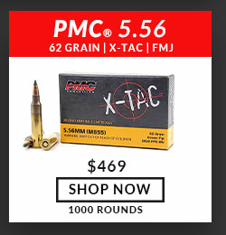 PMC - X-TAC - 5.56x45mm - M855 - Green Tip - 62 Grain - FMJ - 1000 Rounds Sty B $469 SHOP NOW 1000 ROUNDS 