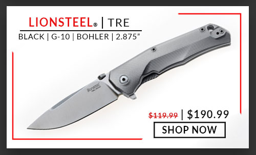 LionSteel - TRE - Black - G-10 - Bohler M390 - 2.875