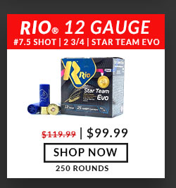Rio - Star Team Evo 32 HV - 12 Gauge - #7.5 Shot - 2-3/4'' - 1-1/8oz. -1300 FPS - 250 Rounds