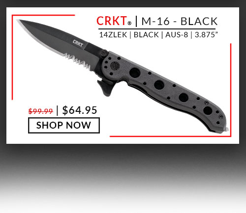 CRKT - M16-14ZLEK - Black - GFN - AUS-8 - 3.875