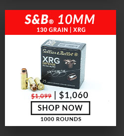 Sellier & Bellot - 10mm Auto  - 130 Grain - XRG - 1000 Rounds
