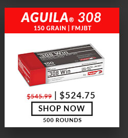 Aguila - 308 Win - 150 Grain - FMJBT - 500 Rounds