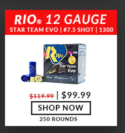 Rio - Star Team Evo 32 HV - 12 Gauge - #7.5 Shot - 2-3/4'' - 1-1/8oz. -1300 FPS - 250 Rounds