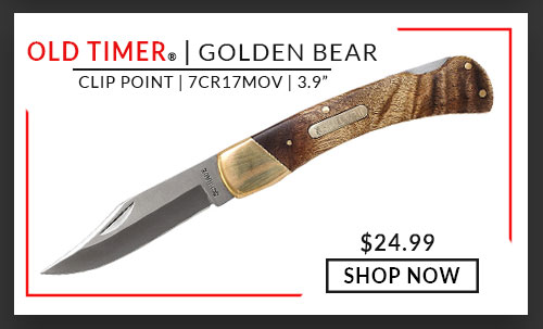 Old Timer - Golden Bear - Clip Point - 7Cr17MoV - 3.9