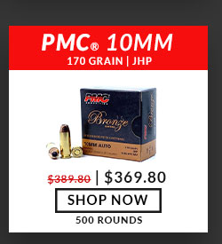PMC - Bronze - 10mm Auto - 170 Grain - JHP - 500 Rounds