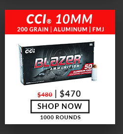 CCI - Blazer - Aluminum - 10mm Auto - 200 Grain - FMJ - 1000 Rounds