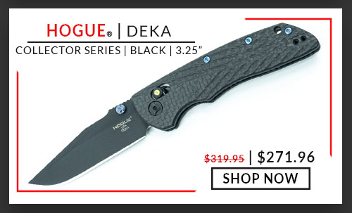 Hogue Collector Series - Deka - Black - Carbon Fiber - CPM 20CV - 3.25