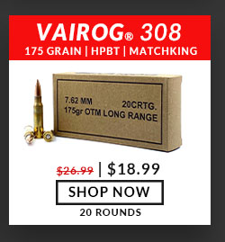 Vairog - 308 Win - 175 Grain - Sierra Match King - HPBT - 20 Rounds