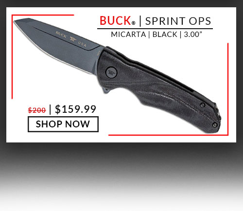Buck - Sprint OPS - Black - Micarta - CPM S30V - 3.00