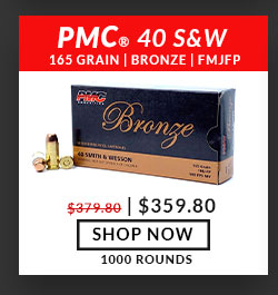 PMC - Bronze - 40 S&W - 165 Grain - FMJFP - 1000 Rounds