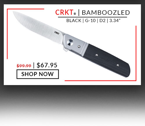 CRKT - Bamboozled - Black - G-10 - D2 - 3.34