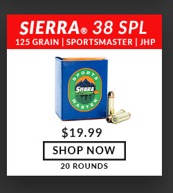 Sierra - Sportsmaster - 38 Special - 125 Grain - JHP - 20 Rounds